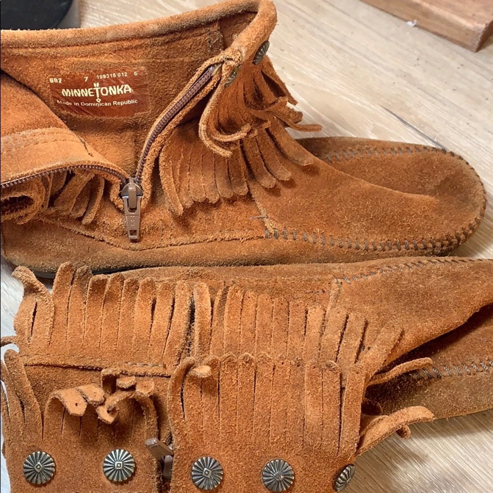 Leather boots